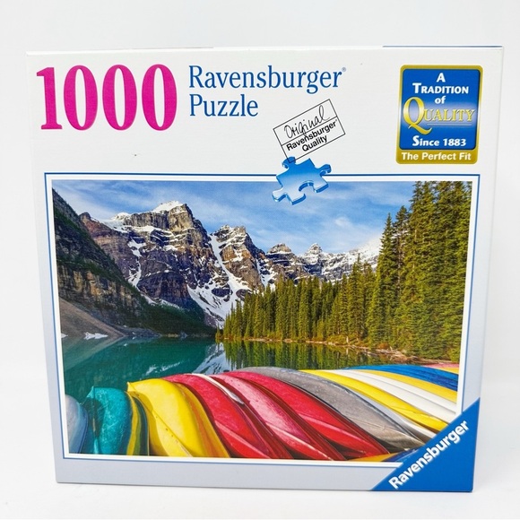 Ravensburger Other - Ravenburger 1000 piece Puzzle Mountain Canoes